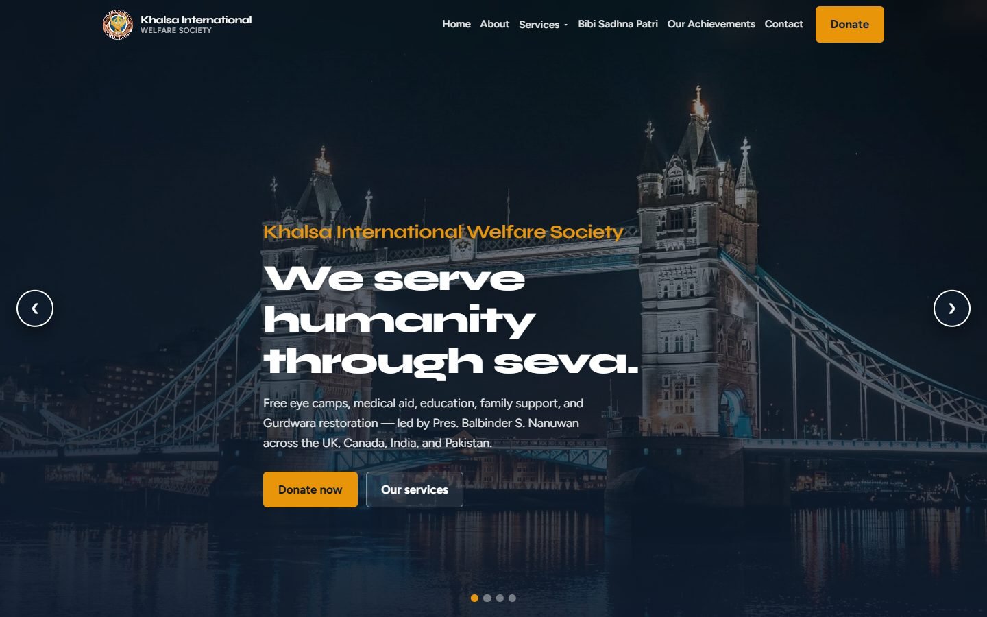Khalsa International Welfare Society homepage